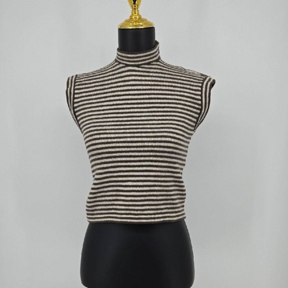 Marie St. John Vintage 1984 Striped Mock-Turtleneck Sweater
